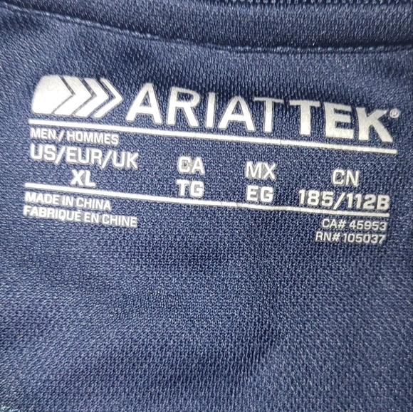 Ariat Tek Polo Size X Large Navy Blue - Picture 10 of 12